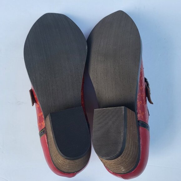 smaibulun - SOFFIA | VIVID DAISY EMBOSSED LEATHER MONK - 8 - Picture 5 of 5